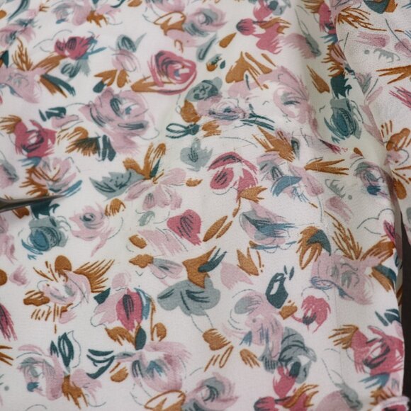 MIKAROSE Floral Cottage Maxi Dress Size Small Romantic Tiered Long Sleeve - Picture 15 of 16